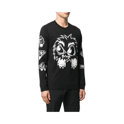 Monster Pattern Printed Hoodie