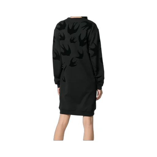 Swallow Print Sweatshirt Dress