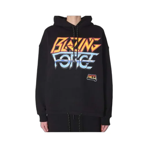 Pattern Printed Hooded Hoodie
