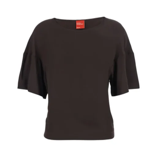 Wide-Sleeve Round Neck Top