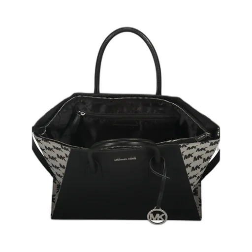 Avril Leather Logo-Plaque Tote Bag