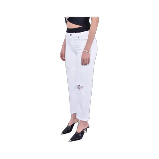 Distressed Fringed Jeans
