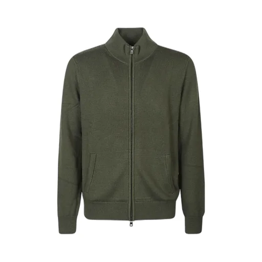 Zip-Up High Neck Cardigan