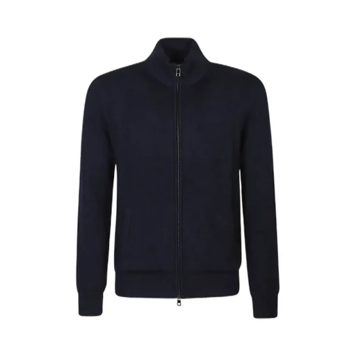 Zip-Up High Neck Cardigan