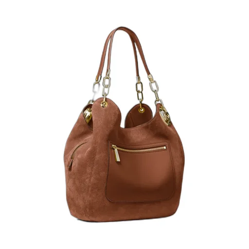 Lillie Large Suede Shoulder Bag