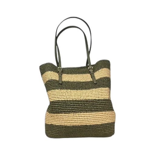 Large Bag With Woven Texture