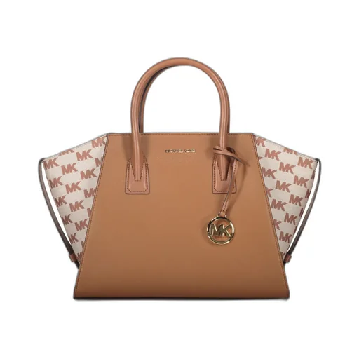 Avril Leather Logo-Plaque Tote Bag