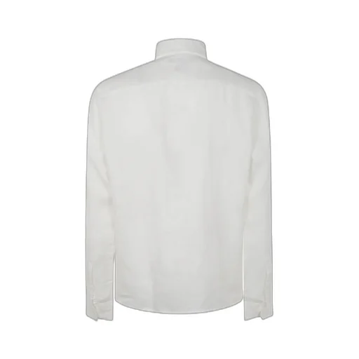 Slub-Texture Curved Hem Shirt