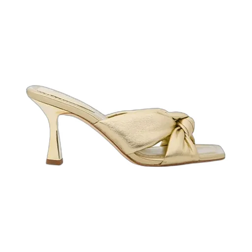 Elena Metallic Heeled Sandals