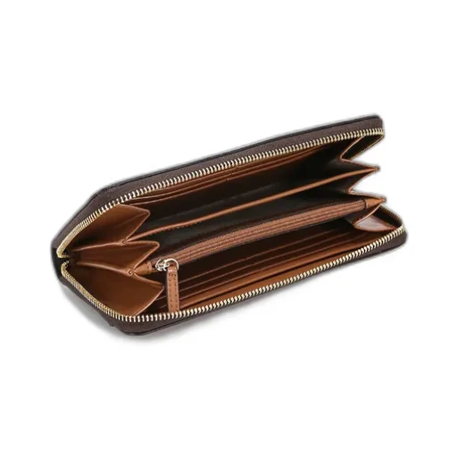 Logo Plaque Zipped Wallet