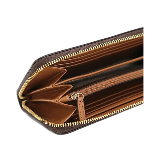 Logo Plaque Zipped Wallet