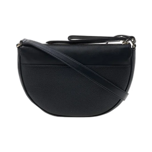 Leather Logo-Plaque Saddle Bag