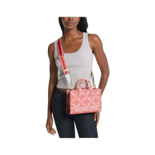 Small Gigi Monogram Jacquard Tote Bag