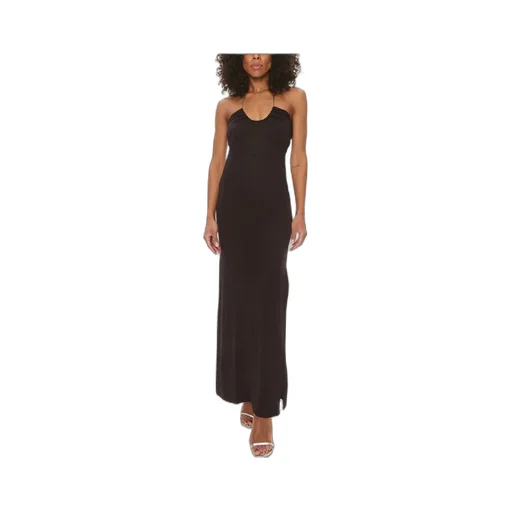 Ruched Halterneck Maxi Dress
