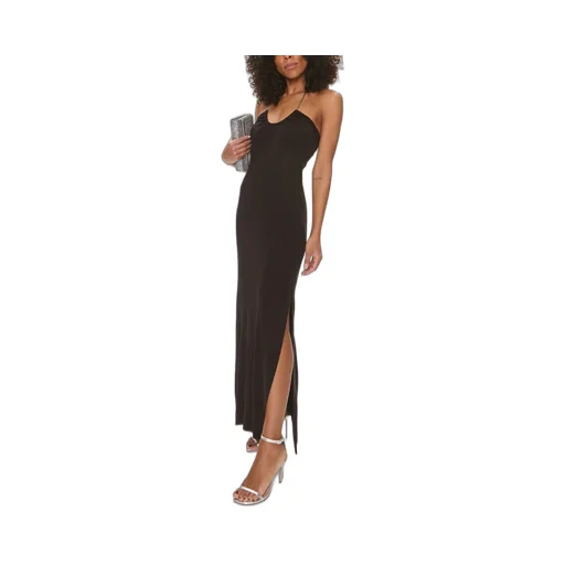 Ruched Halterneck Maxi Dress