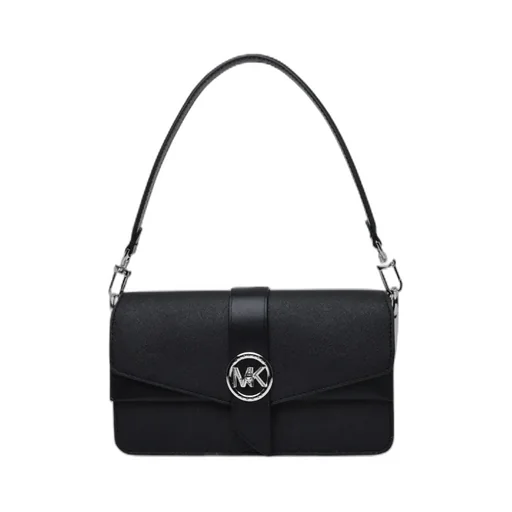 Logo Plaque Leather Tote Bag