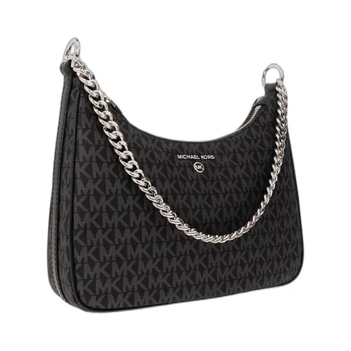 Monogram-Printed Zipped Dual-Handle Bag