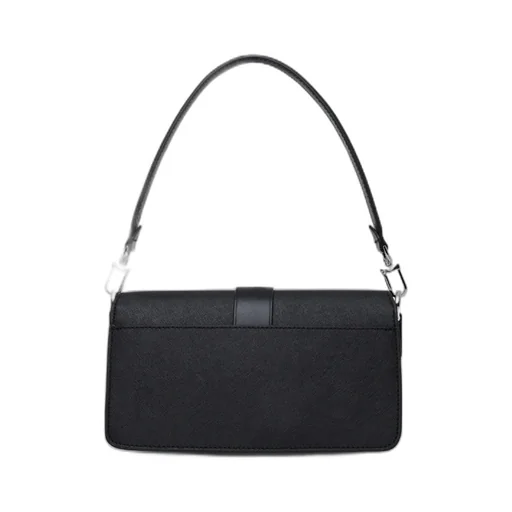 Logo Plaque Leather Tote Bag