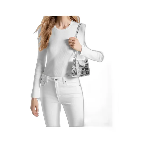 Empire Medium Metallic Embossed Chain-Link Pochette