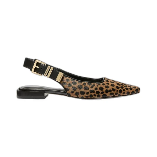 Darrington Leopard Printed Slingback Flat Shoes