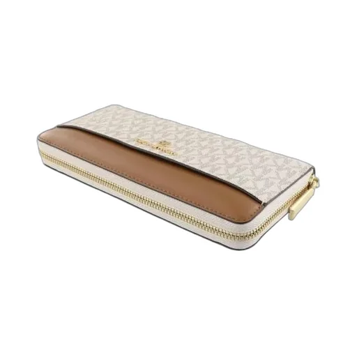 Logo Plaque Zipped Wallet