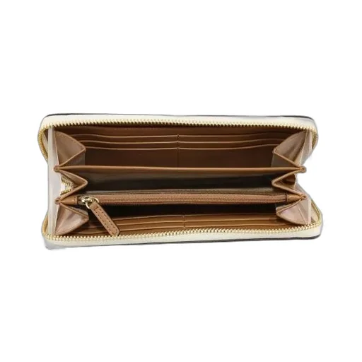 Logo Plaque Zipped Wallet