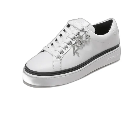 Logo-Charm Leather Sneakers