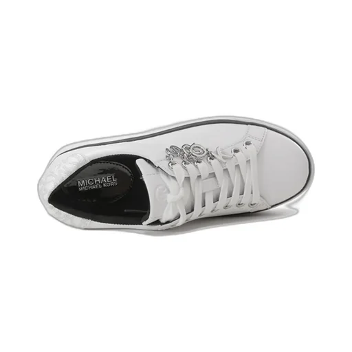 Logo-Charm Leather Sneakers