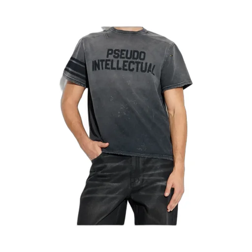 Distressed-Finish T-Shirt