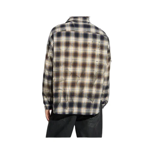 Checked Button-Up Shirt