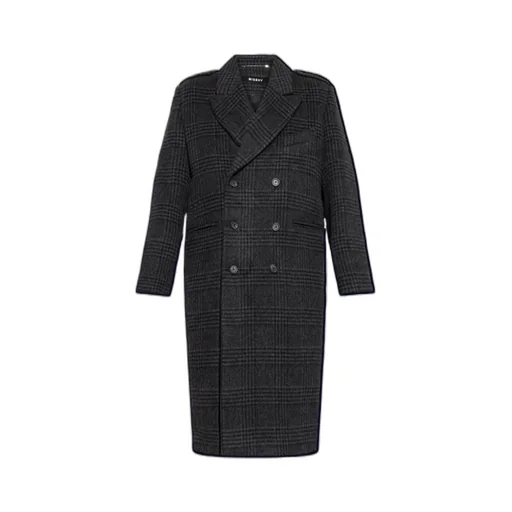 Plaid Long-Sleeve Coat