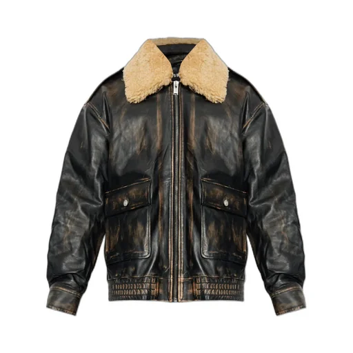Shearling-Collar Pocket Jacket