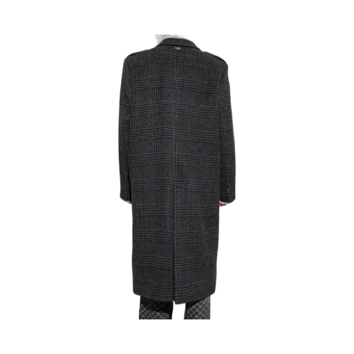 Plaid Long-Sleeve Coat