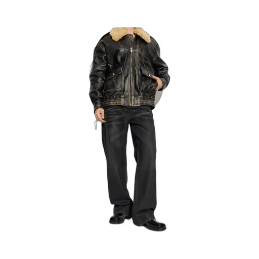 Shearling-Collar Pocket Jacket