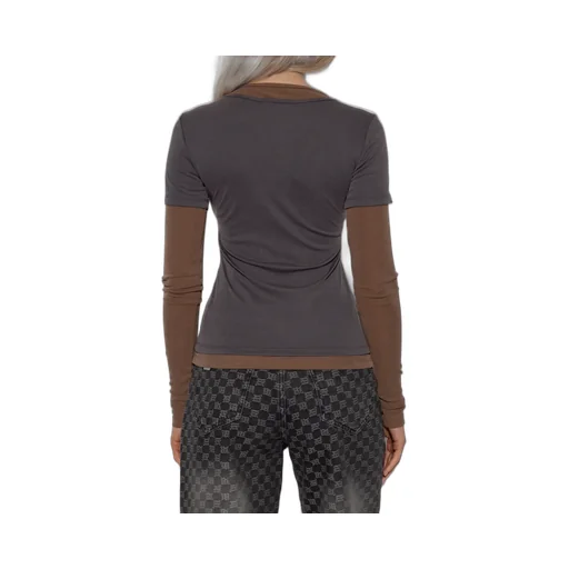Double-Layer Color-Block T-Shirt