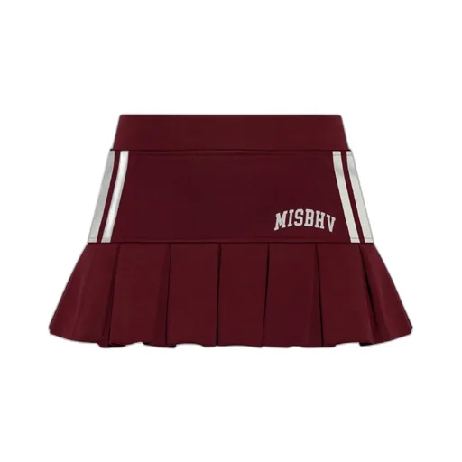 Pleated Stripe Mini Skirt