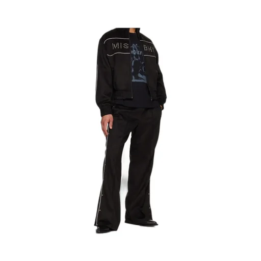 Black Star Faux Suede Track Jacket