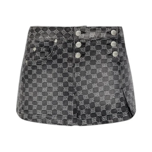 Patterned Buttoned Skirt