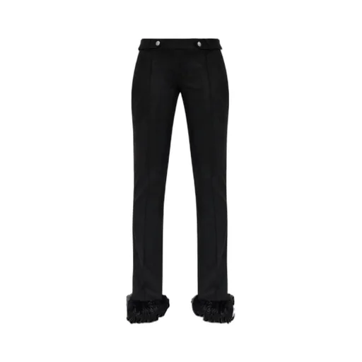 Faux Suede Fringe Casual Pants