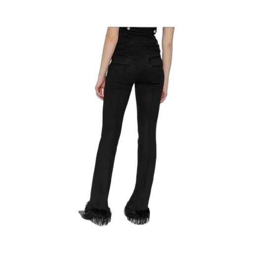 Faux Suede Fringe Casual Pants