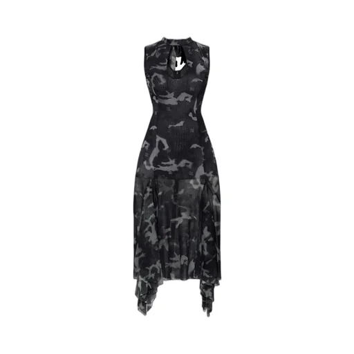 Transparent Printed Dress