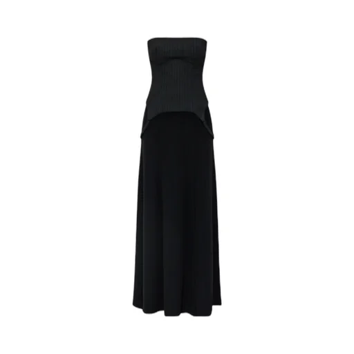 Pinstripe Panel Dress