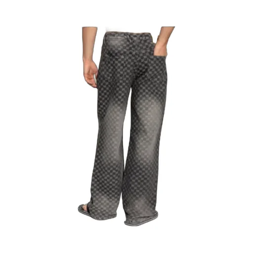 Monogram Washed Black Jeans