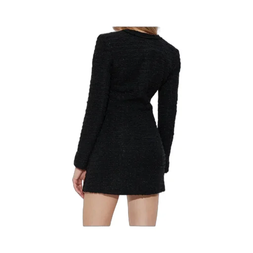 Button-Up Tweed Dress