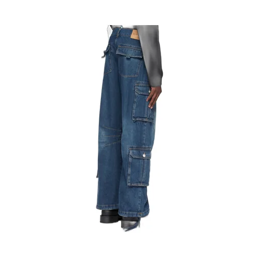Dirt Bath Wide-Leg Cargo Jeans