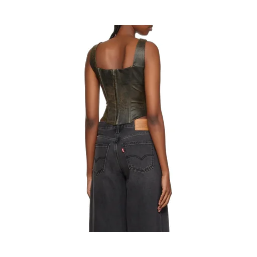 Cracked Effect Corset Top