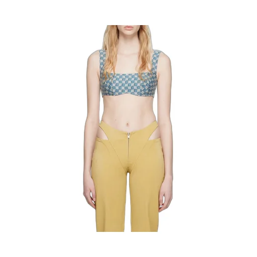 Monogram-Print Jacquard Bra Top