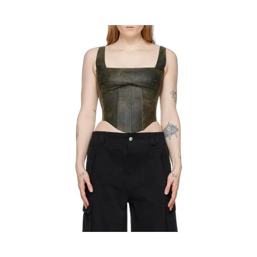 Cracked Effect Corset Top