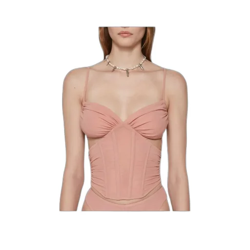 Corset-Style Cropped Top