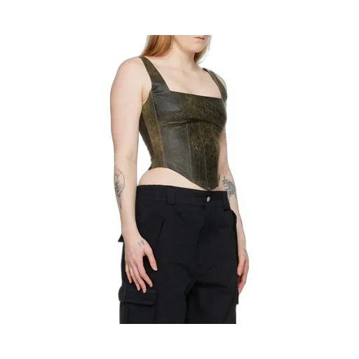 Cracked Effect Corset Top